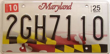 2025 Maryland  (Single) license plate for sale