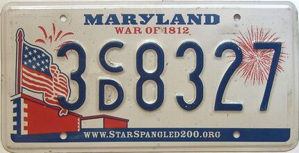 Maryland  (Single) license plate for sale
