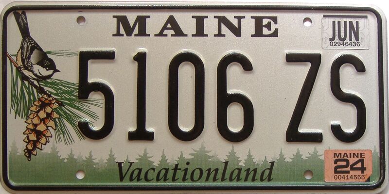 2024 Maine  (Single) license plate for sale