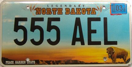 2023 North Dakota  (Single) license plate for sale