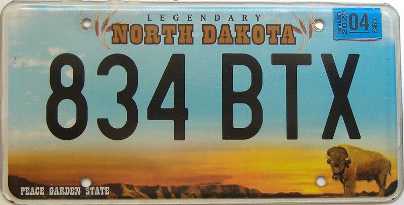 2023 North Dakota  (Single) license plate for sale