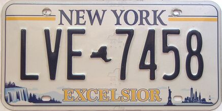 New York  (Single) license plate for sale