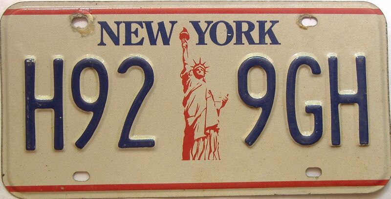 New York  (Single) license plate for sale