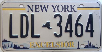 New York  (Single) license plate for sale