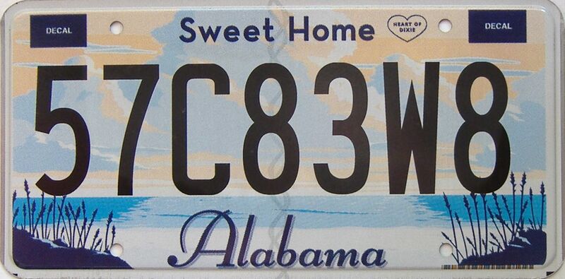 Alabama license plate for sale