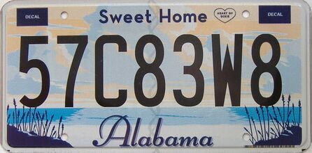 Alabama license plate for sale