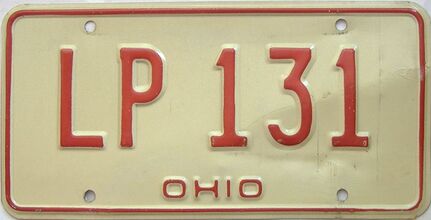 1976 Ohio  (Single) license plate for sale