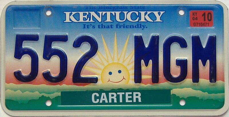 2004 Kentucky license plate for sale