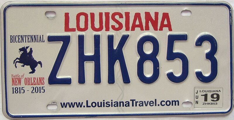 2019 Louisiana license plate for sale