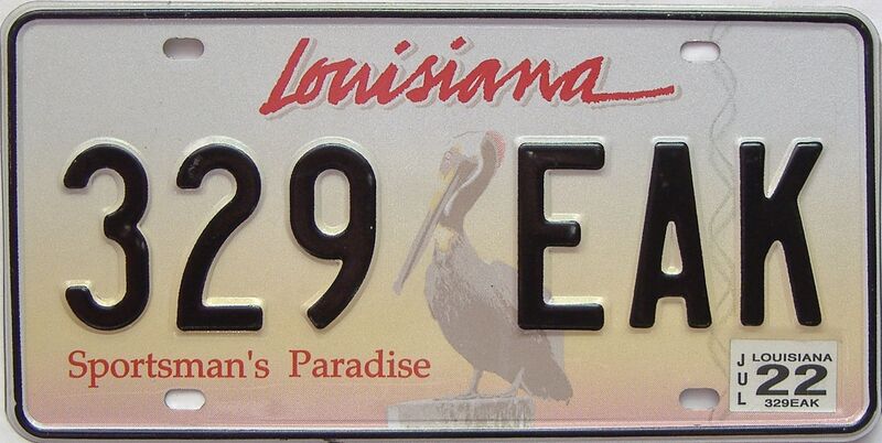 2022 Louisiana license plate for sale
