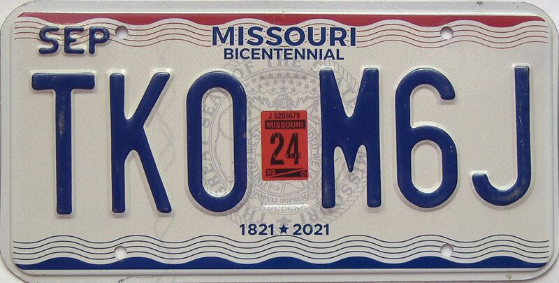 2024 Missouri license plate for sale
