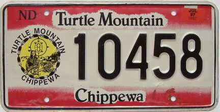 1997 North Dakota license plate for sale