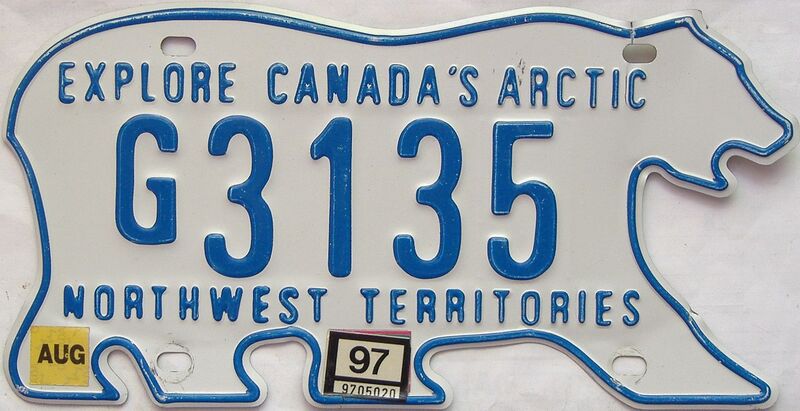 1997 NWT  (Single) license plate for sale