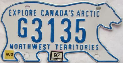 1997 NWT  (Single) license plate for sale