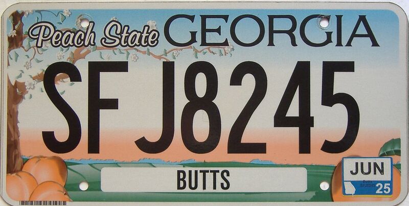 2025 Georgia Counties (Butts) license plate for sale