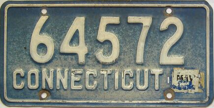 Connecticut  (Single) license plate for sale