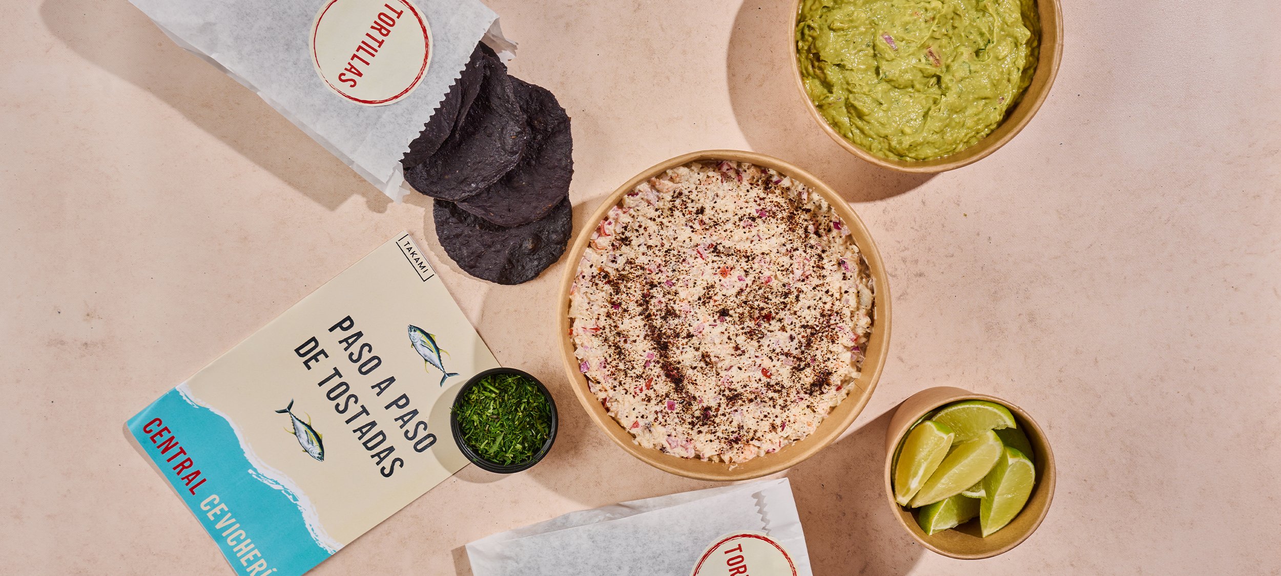 Tostadas de cangrejo y langostino Central Cevichería