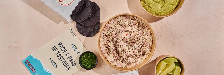 Tostadas de cangrejo y langostino Central Cevichería