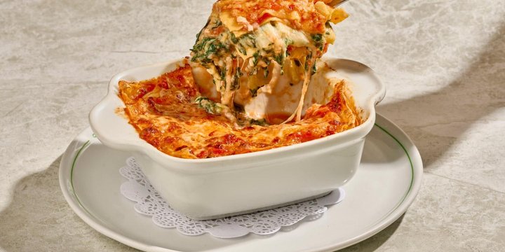 Lasagna de espinaca y queso italianos