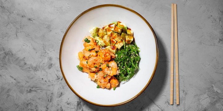 Poke Camarones Tempura