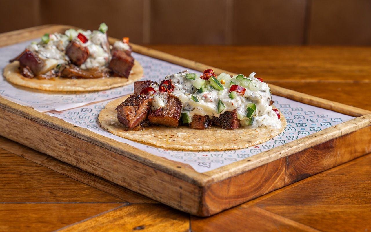 Taco árabe de sobrebarriga de res 1