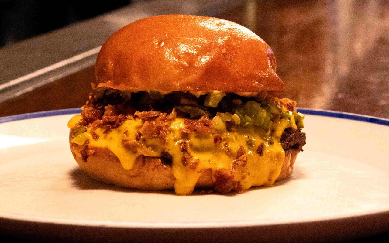 Crispy Onion Cheese Burger 1