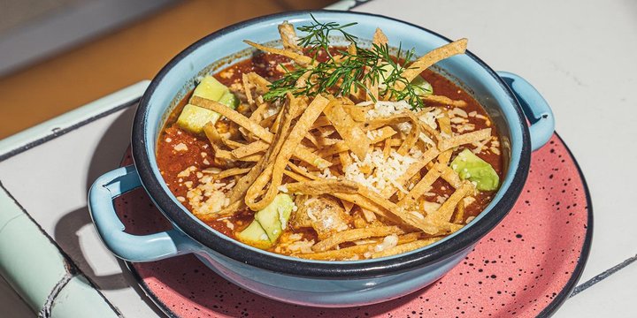 Sopa de Tortilla Tacos Mx