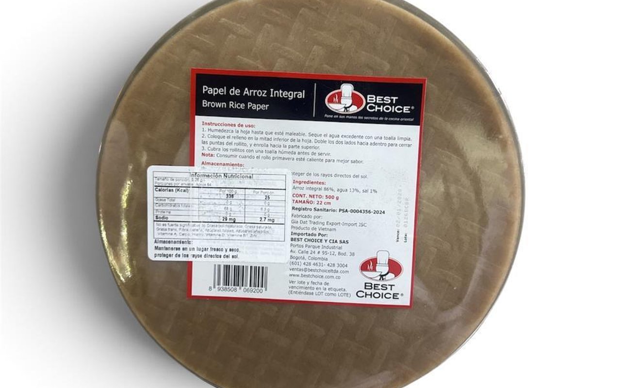 papel de arroz integral 22cm X 500GR 1
