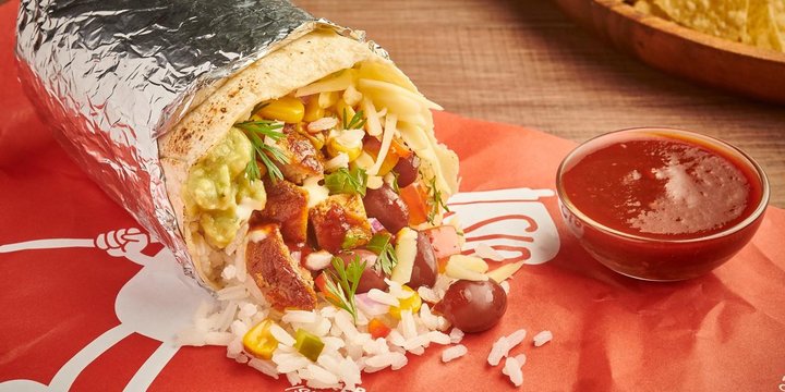 Burro Con Pollo Parrillado