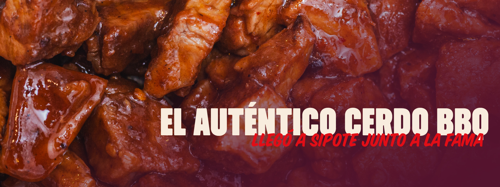 Carne de temporada: Cerdo BBQ. Bondiola a la parrilla, adobada al estilo Memphis y BBQ de chipotle. En colaboración con La Fama. Solo por tiempo limitado.