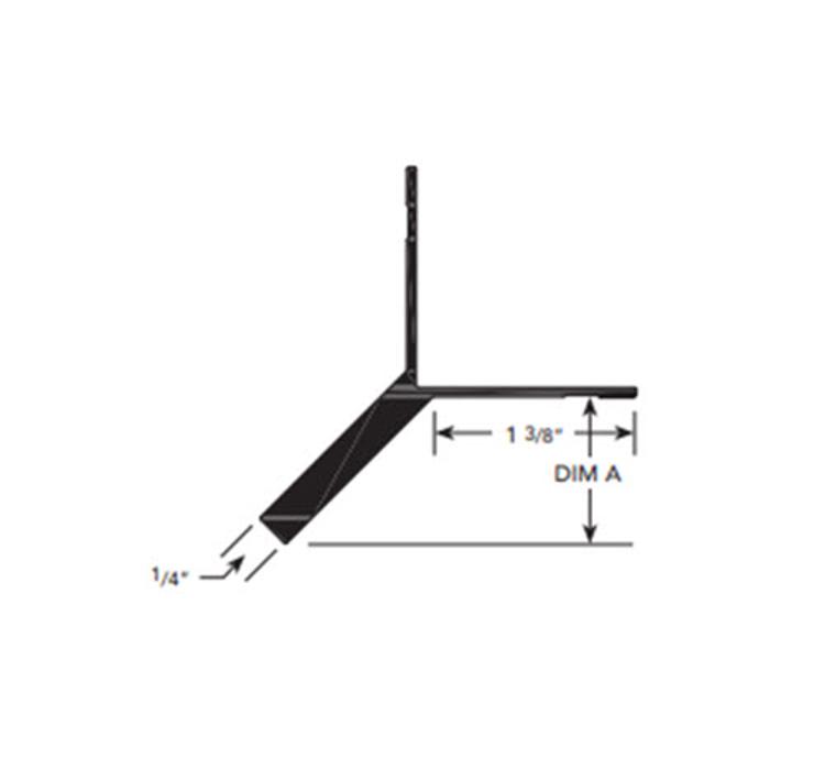 3/4 in x 10 ft Fry Reglet Clear Anodized Millwork 1/4 in Post Outside