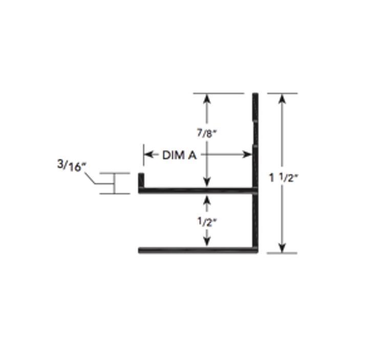 3/4 in x 10 ft Fry Reglet Clear Anodized Millwork Channel F w/ Return