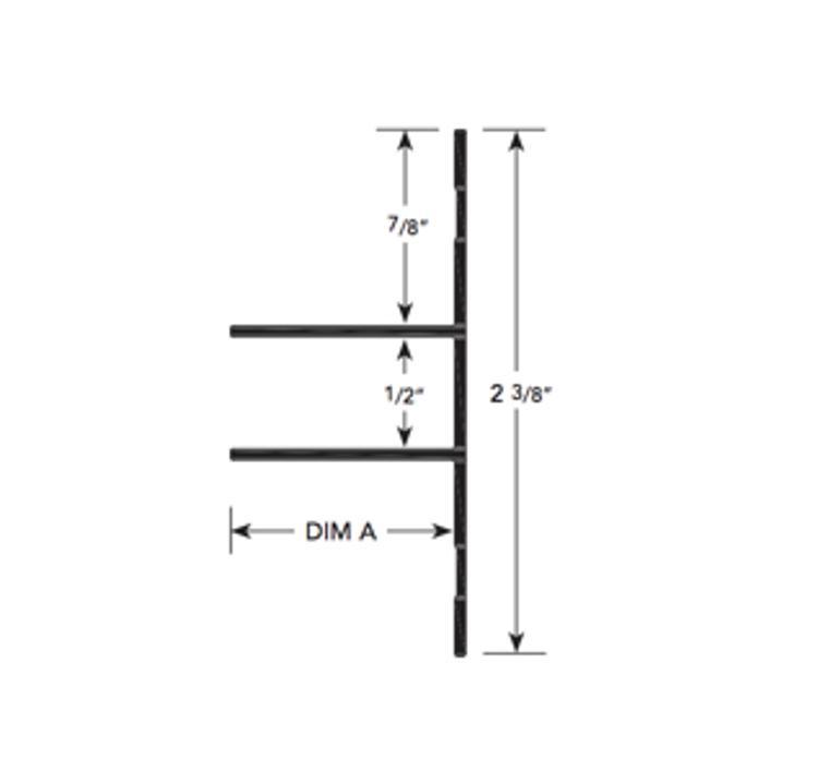 1 in x 1/2 in x 10 ft Fry Reglet Clear Anodized Millwork Reveal at