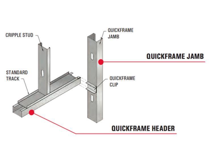 6 in x 16 Gauge 54 mil Marino\WARE QuickFrame Jamb Stud w/ 3 in Flange