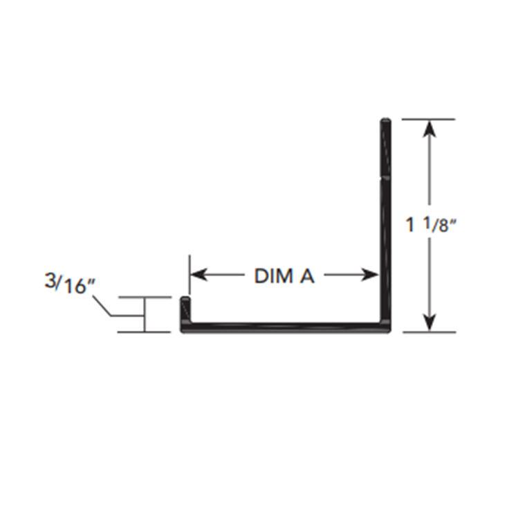 3/4 in x 10 ft Fry Reglet Clear Anodized Aluminum Millwork Channel L