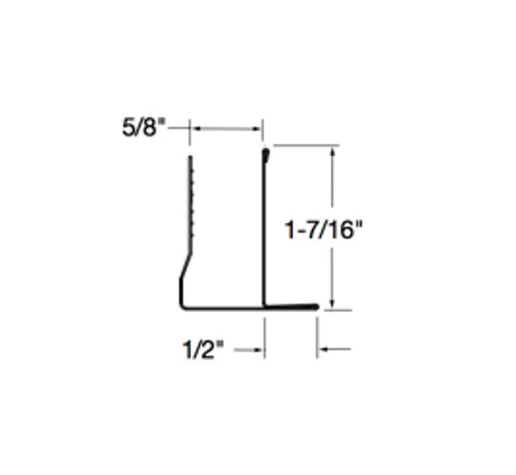 10 ft x 1 1/4 in Armstrong F Vertical Transition Molding for 5/8 in