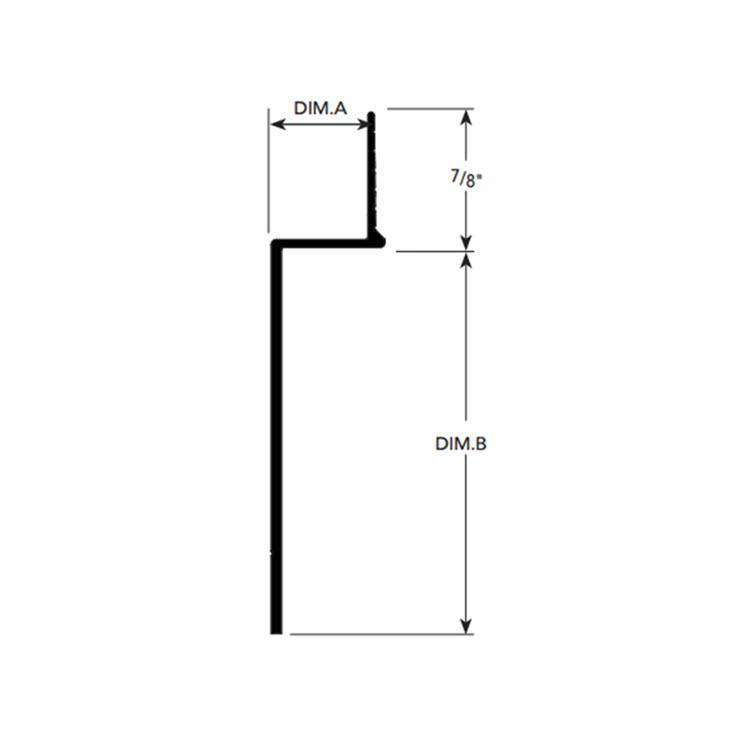5/8 in x 6 in x 10 ft Fry Reglet Clear Anodized Reveal Base at