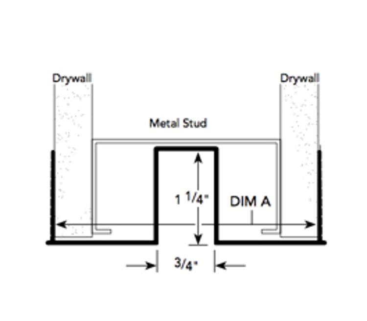 7 1/4 in x 10 ft Fry Reglet Clear Anodized Drywall Molding Glazing
