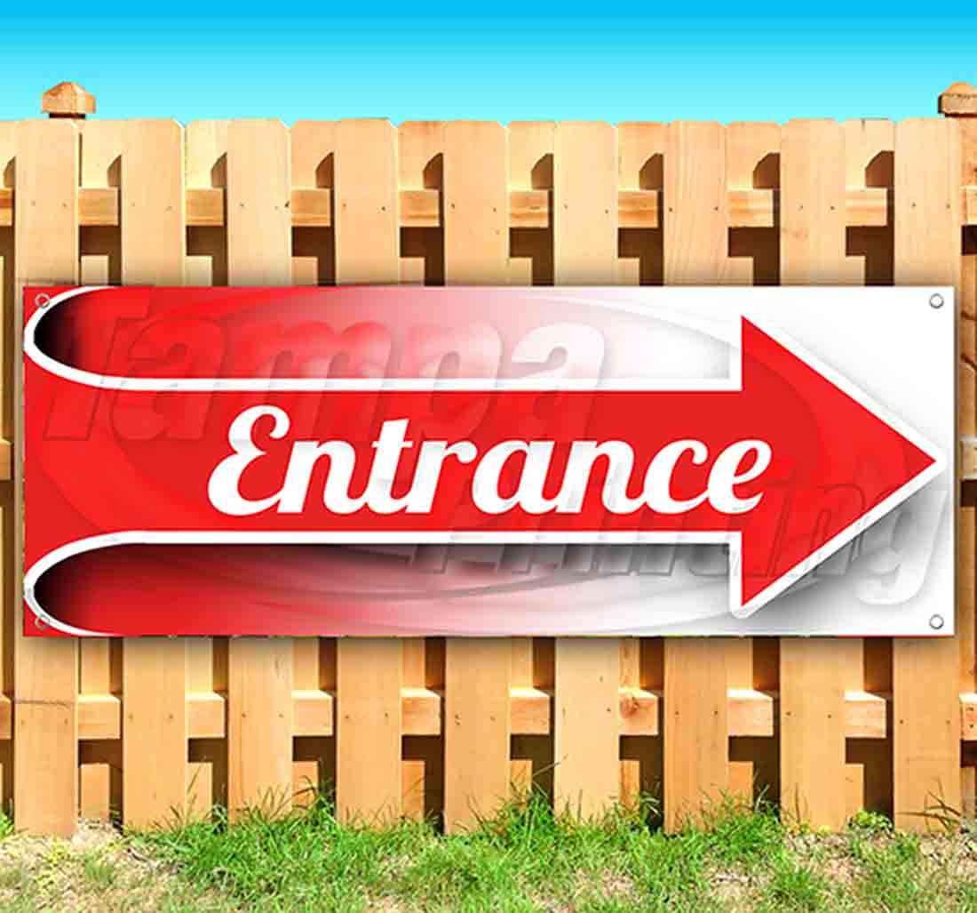 Arrow Entrance 13 oz Vinyl Banner With Metal Grommets - Walmart.com