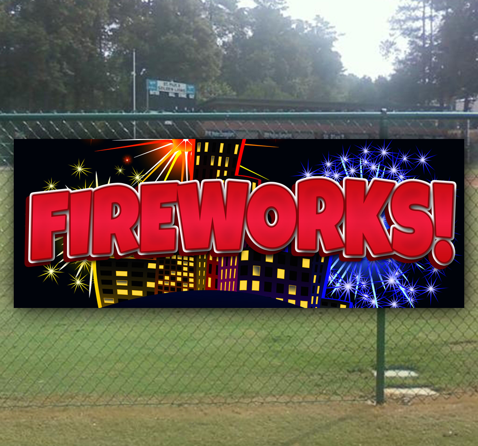 Fireworks! 13 oz Vinyl Banner With Metal Grommets - Walmart.com