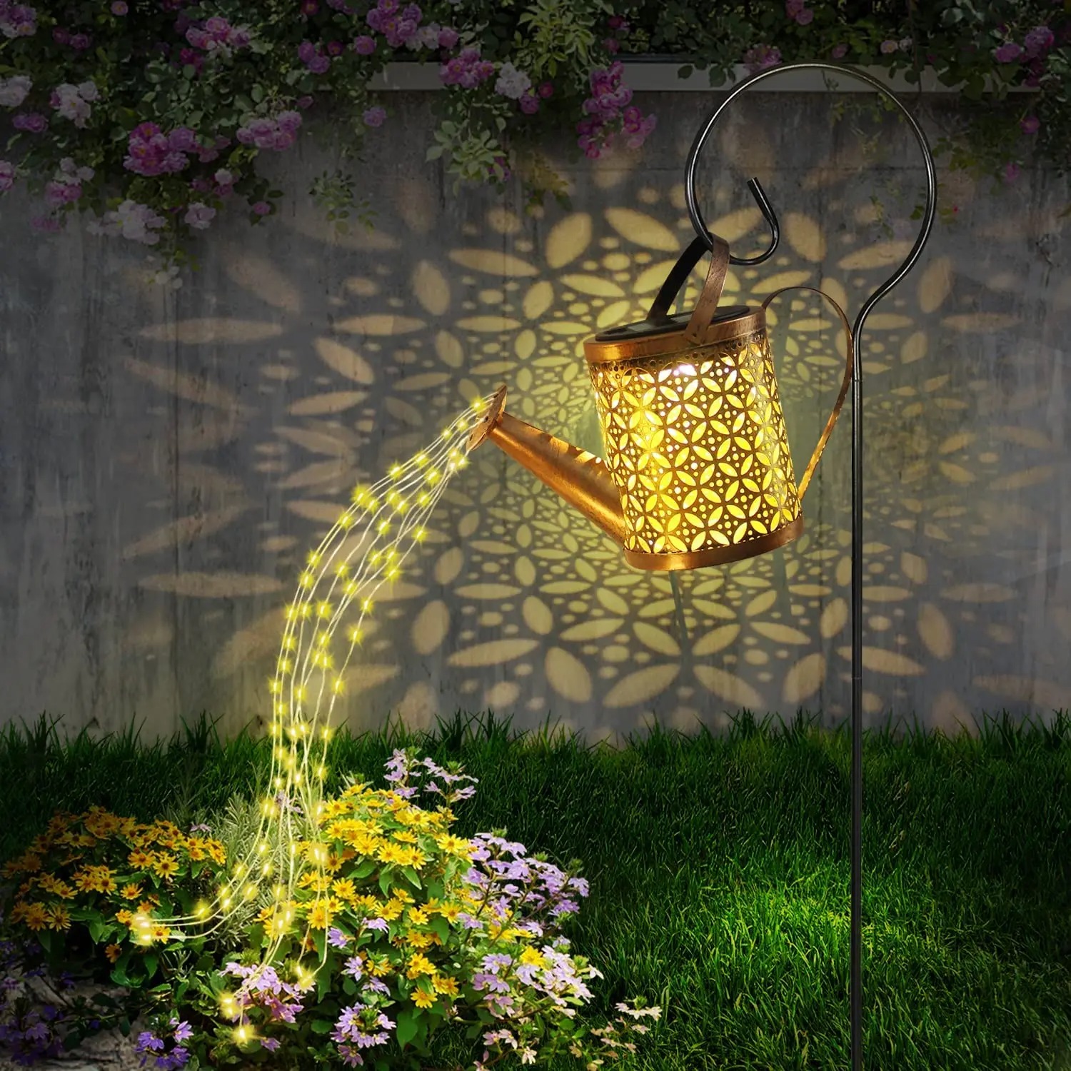 2-Pack Solar Watering Can Lights Garden Decor
