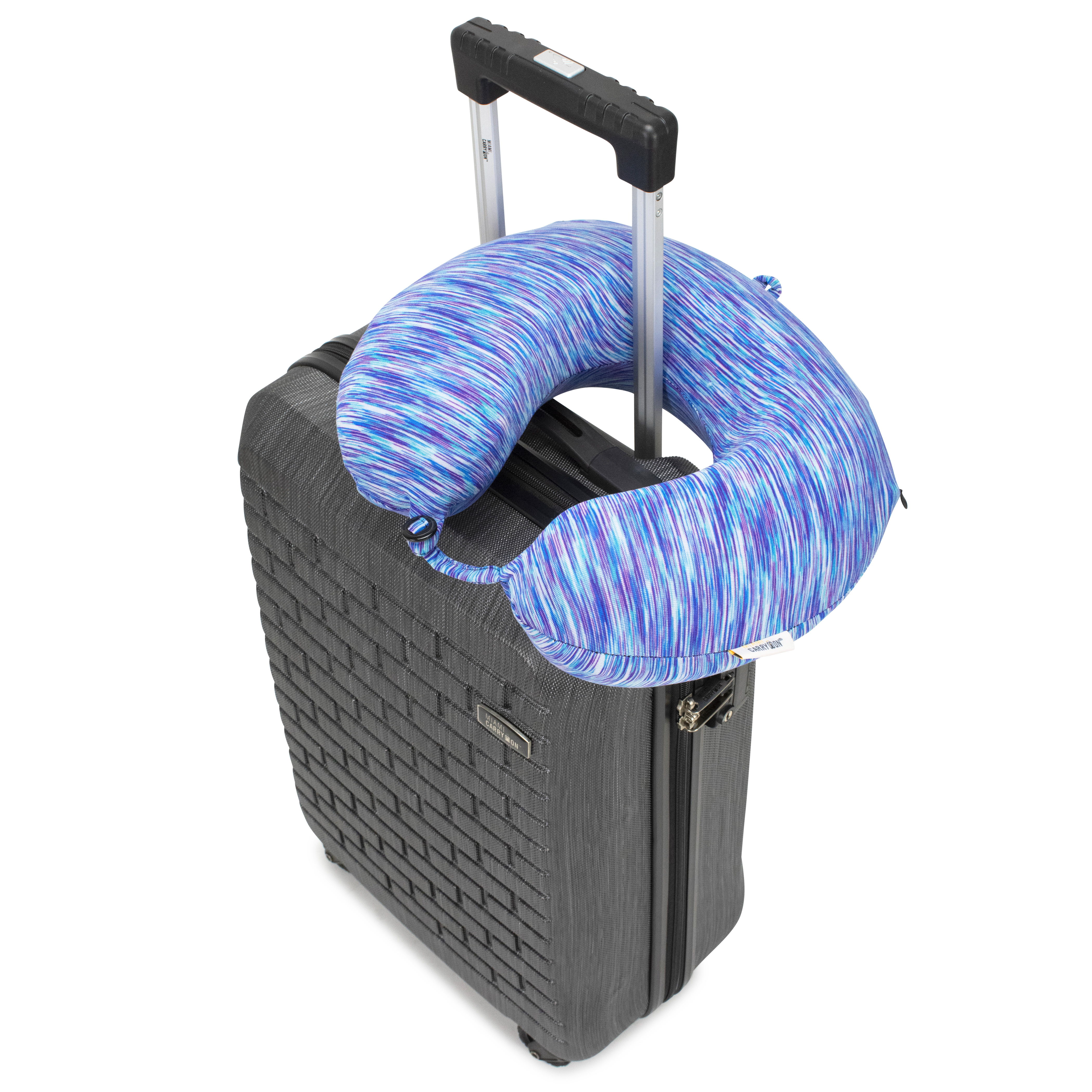 Miami CarryOn Space Dye Memory Foam Travel Neck Pillow