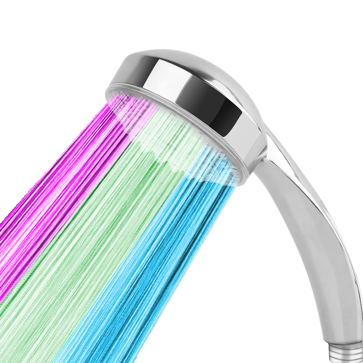 LED Shower Head Handheld Color-Changing Automatically Hydropower