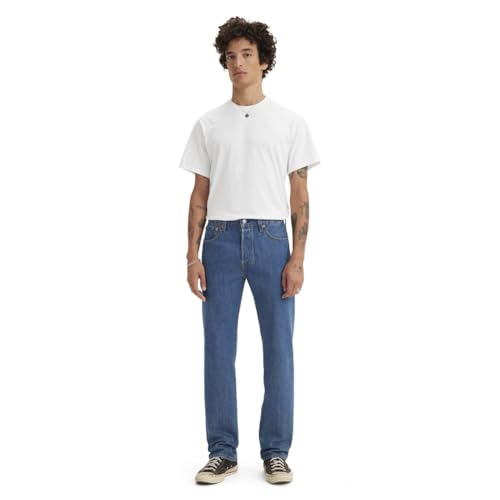 005010193 LEVI'S MEN'S 501 ORIGINAL FIT JEANS MEN 38X30 MEDIUM STONEWASH