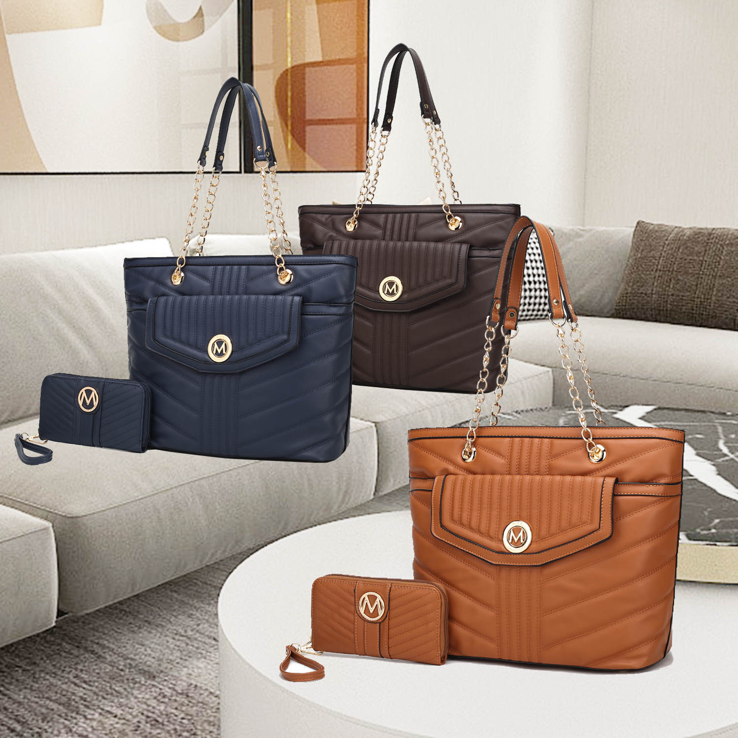 MKF Collection Chiari Tote Bag with Wallet by Mia K – 2 pieces.