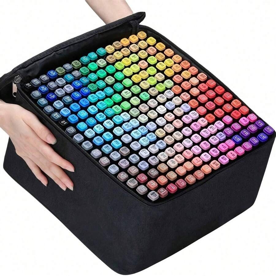 120 Color Dual Tip Art Markers for Kids & Adults, Drawing & Painting Pens with Case