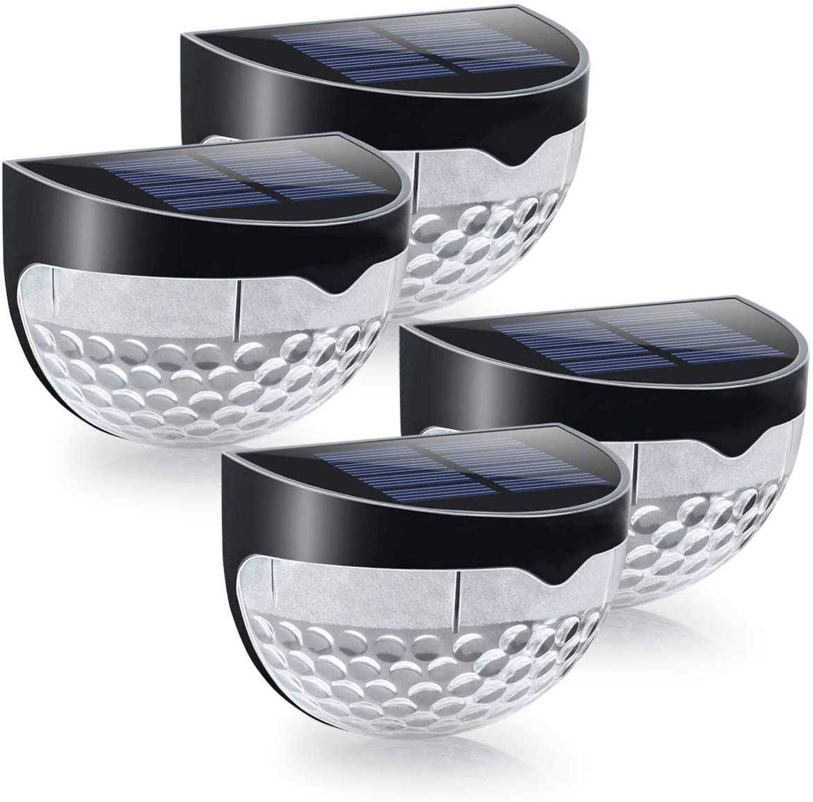 4-Pack Decorative Solar Fence Post Lights