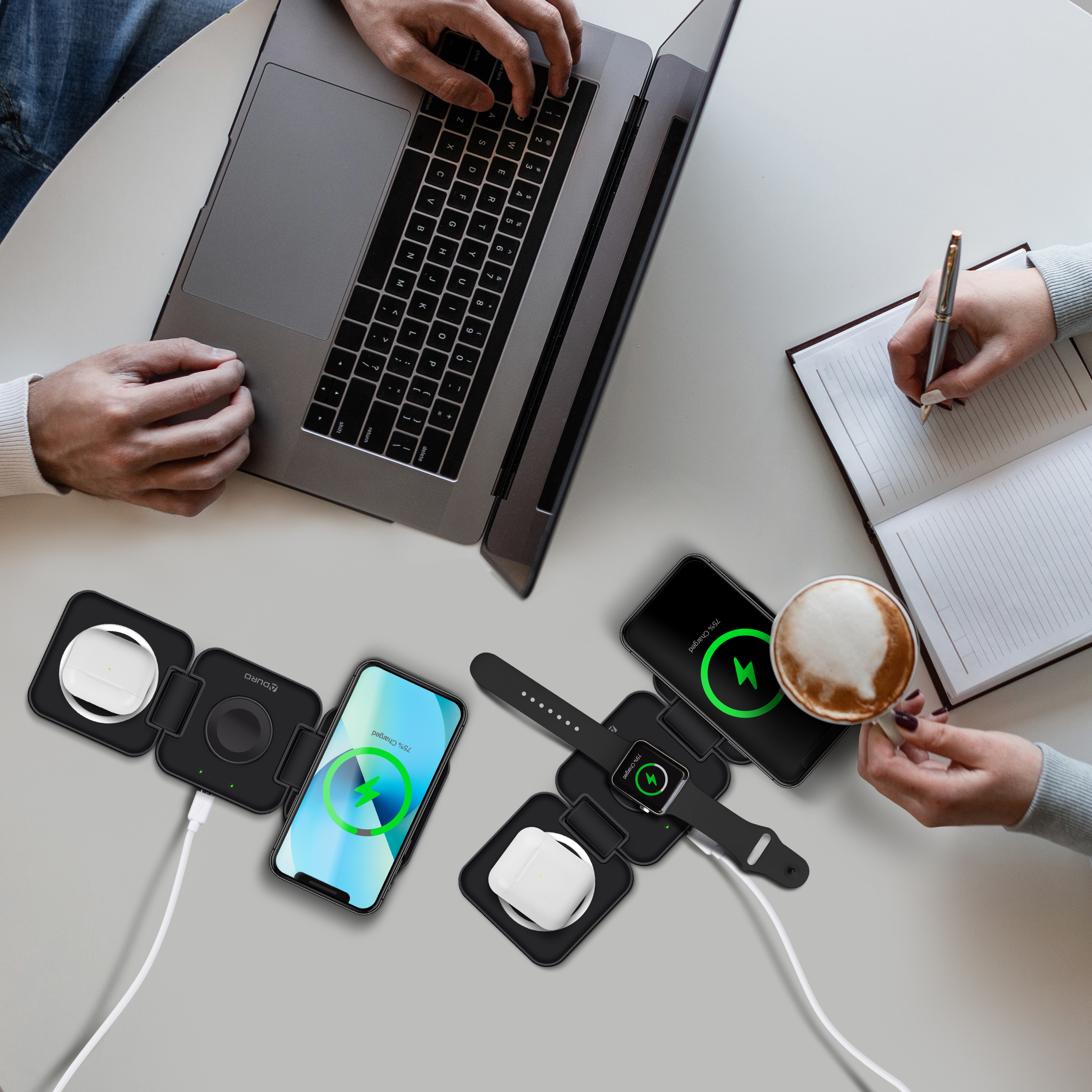 Trinity 3 in 1 Wireless Charging Station for iPhone AirPods & iWatch