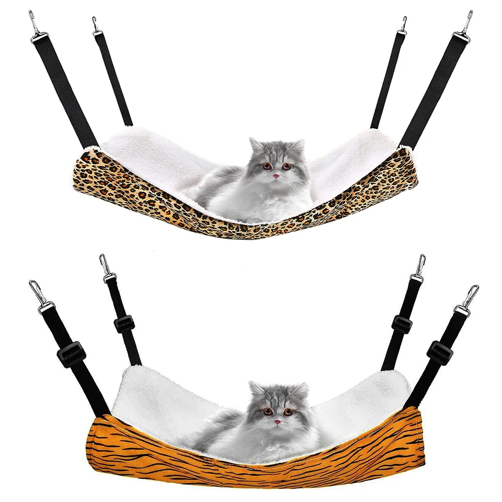 Reversible Flannel Pet Hammock for Cats