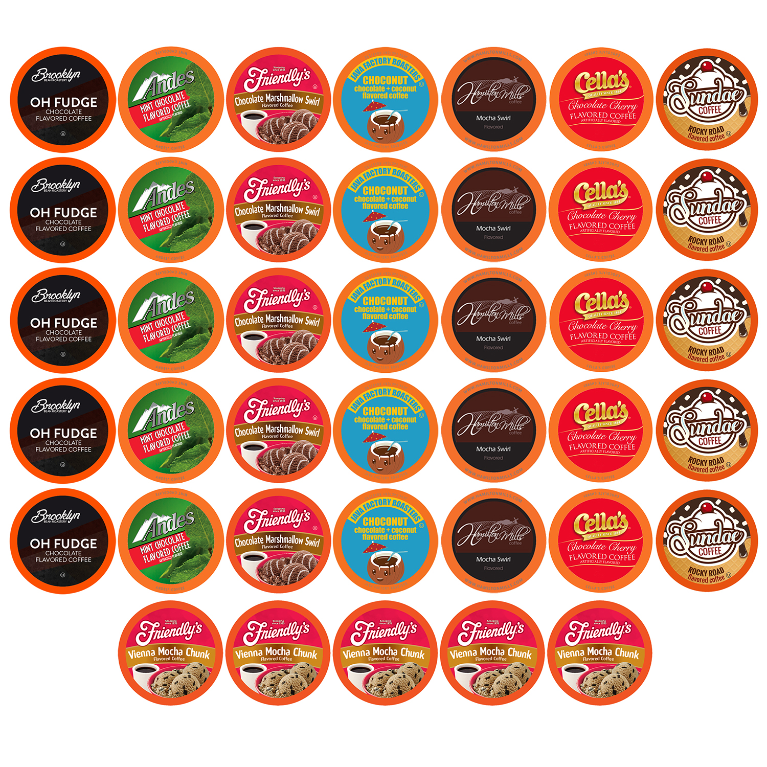 Two Rivers Coffee Pods for Keurig, Chocolate Lovers Coffee Variety - 40 Count